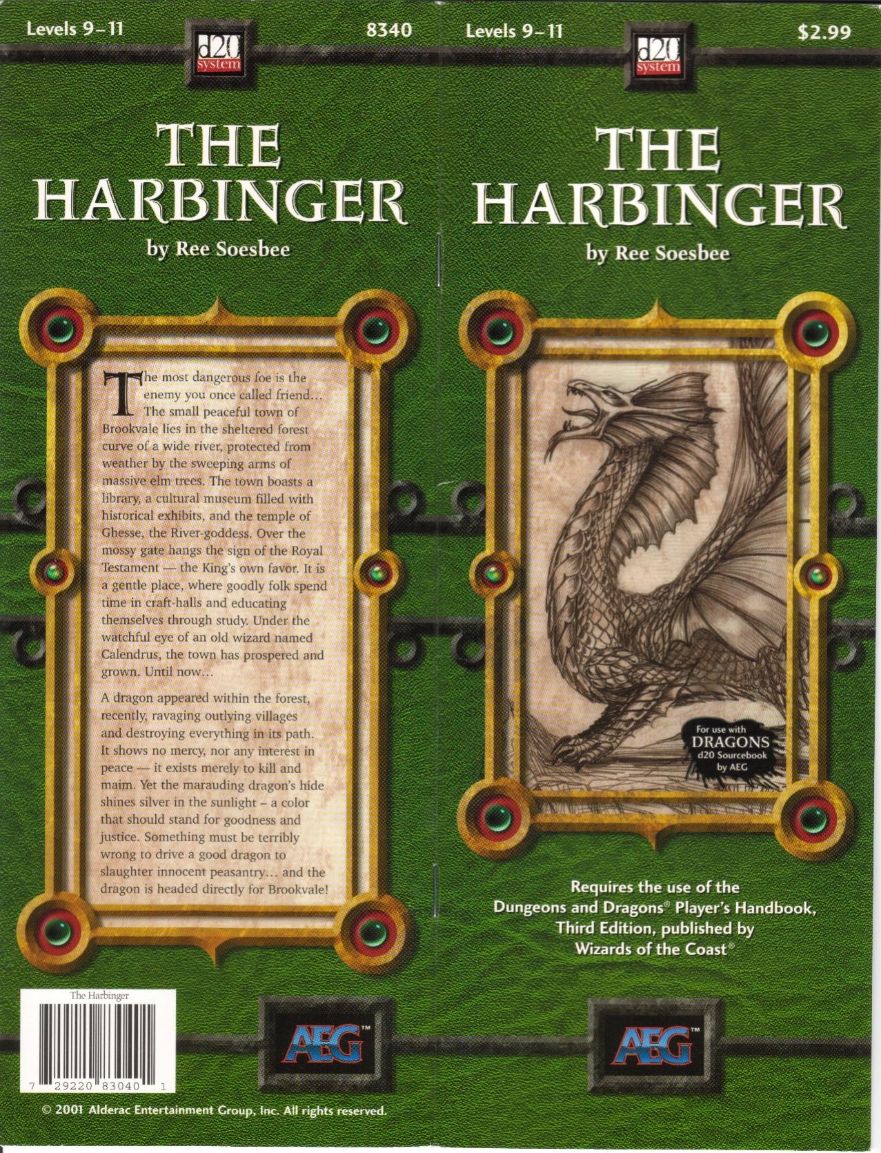 d20 Alderac Entertainment Group The Harbinger by Unknown