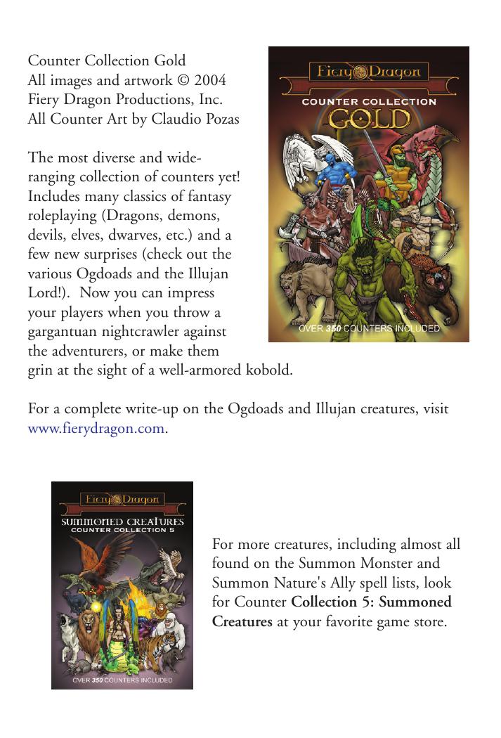 d20 Fiery Dragon Counter Collection Gold by Unknown