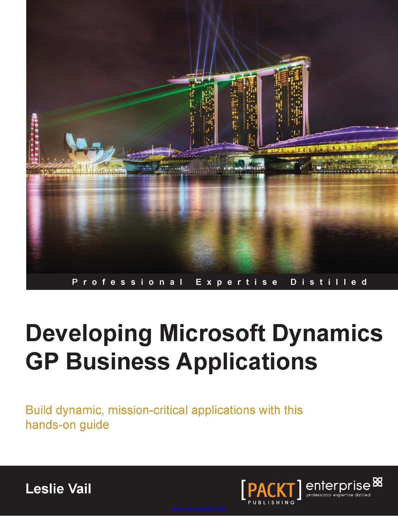 developing microsoft dynamics gp business applications by Unknown