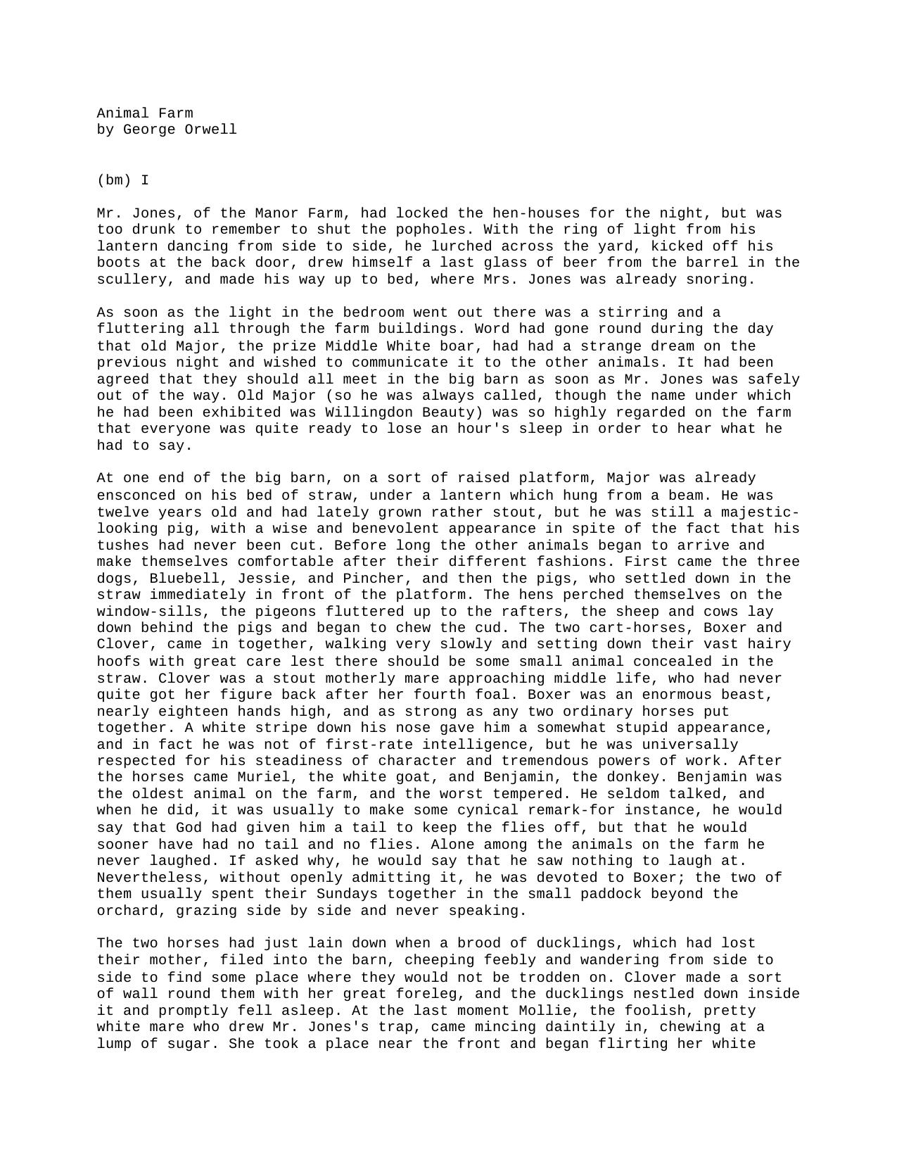 e book animal farm by george orwell pdf text by Unknown