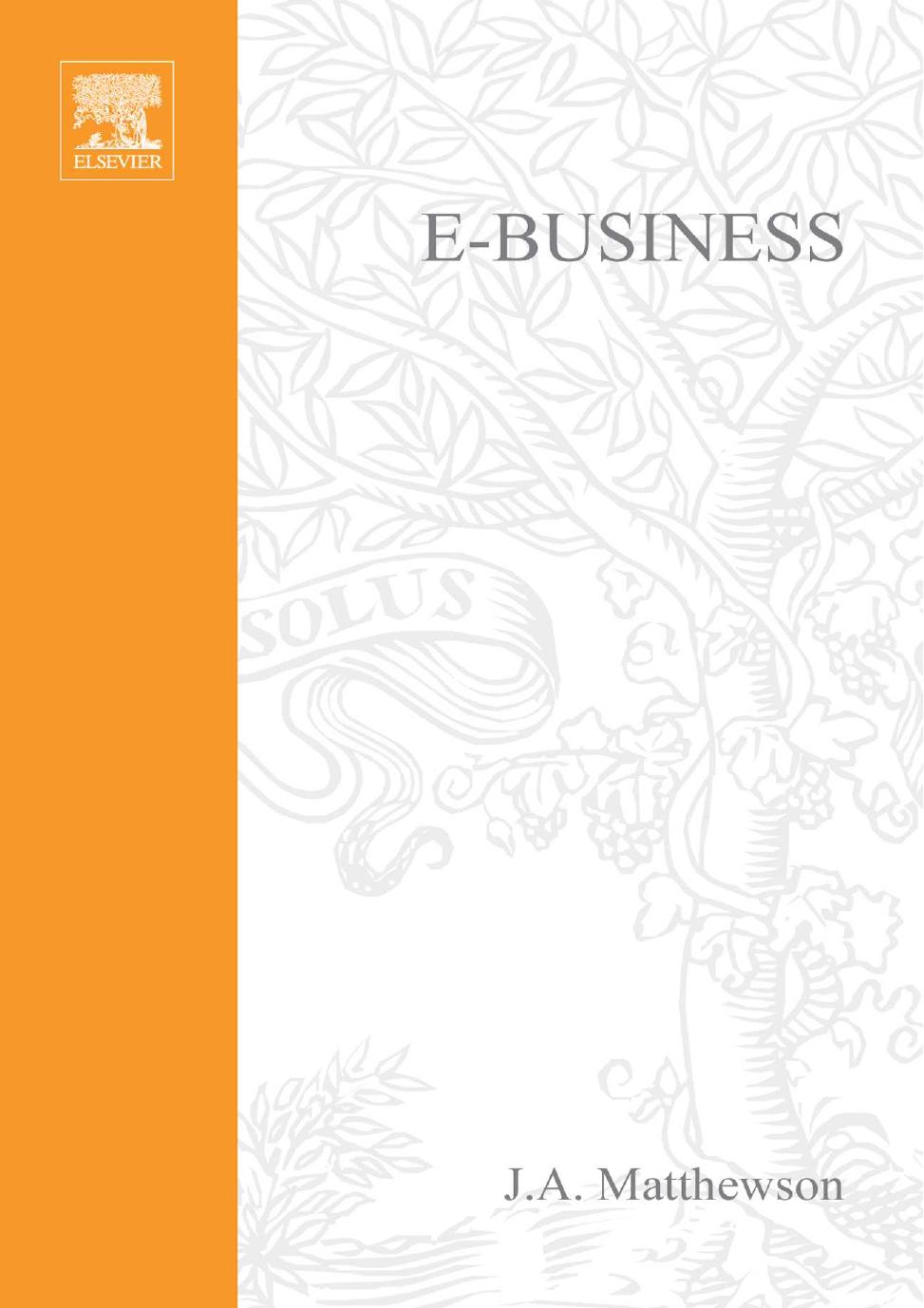 e-Business - A Jargon-Free Practical Guide by James Matthewson