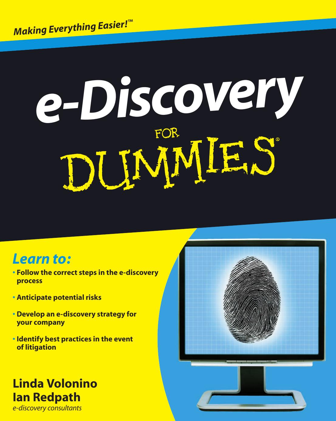 e-Discovery for Dummies (ISBN by 0470510129)