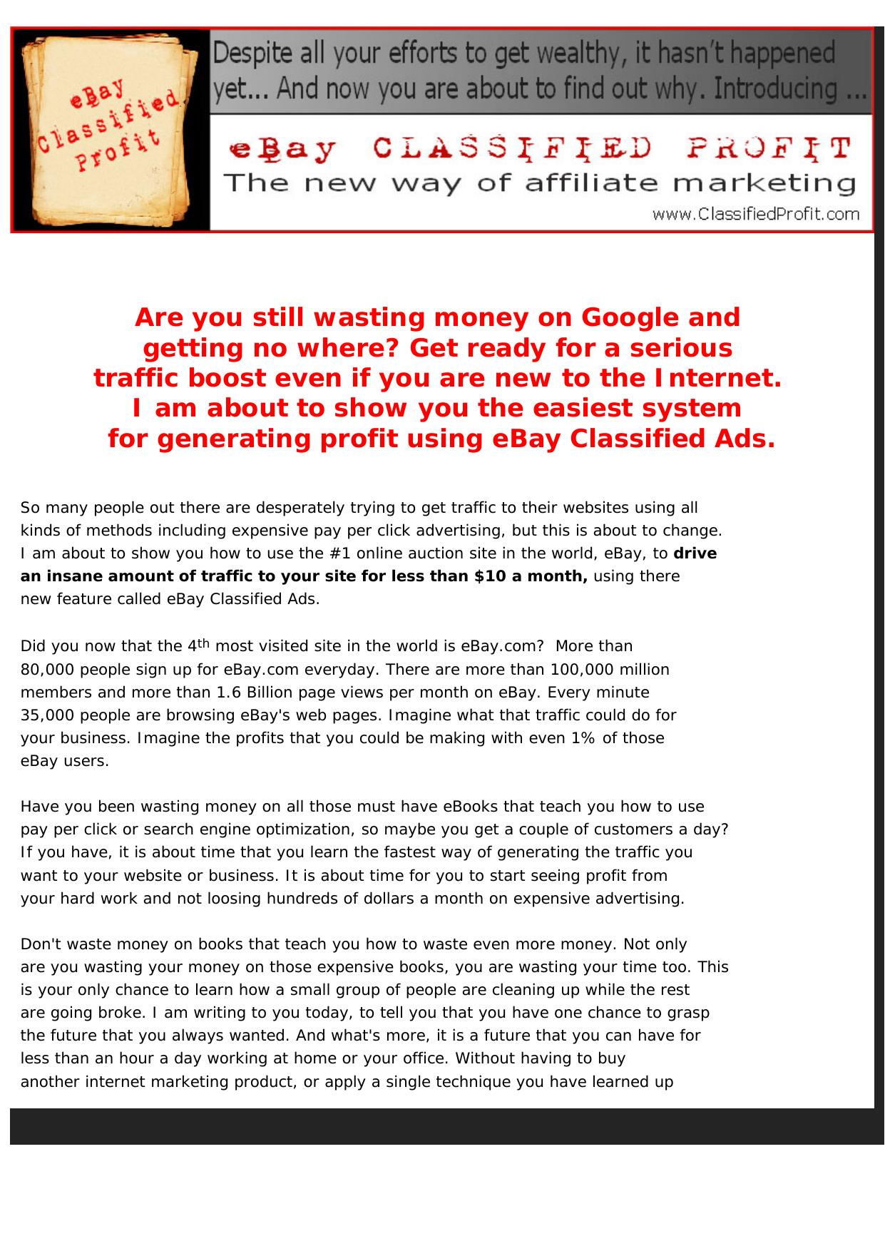 eBay(R) Classified Ads. by Best of Kuszter's Collection