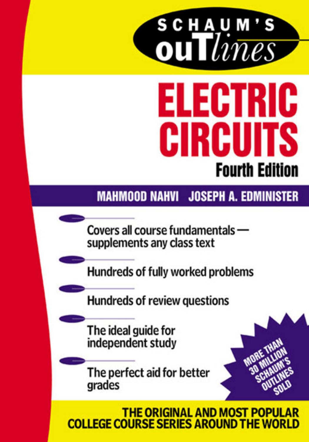 eBook Schaum s Outlines - Theory And Problems Of Electric Circuits by Mahmood Nahvi Joseph Edminister