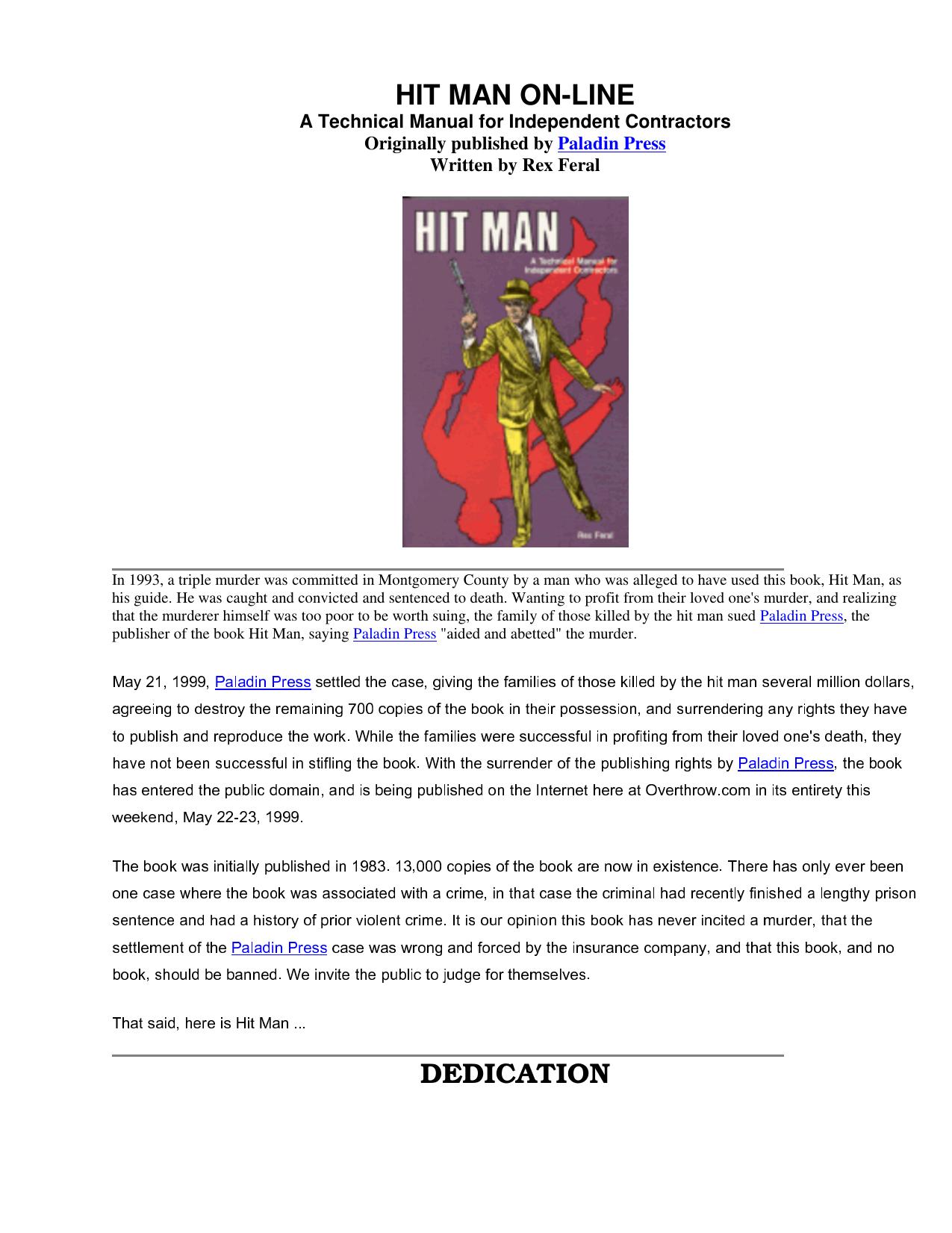 ebook - Hit Man - Written by Rex Feral by HP_Administrator