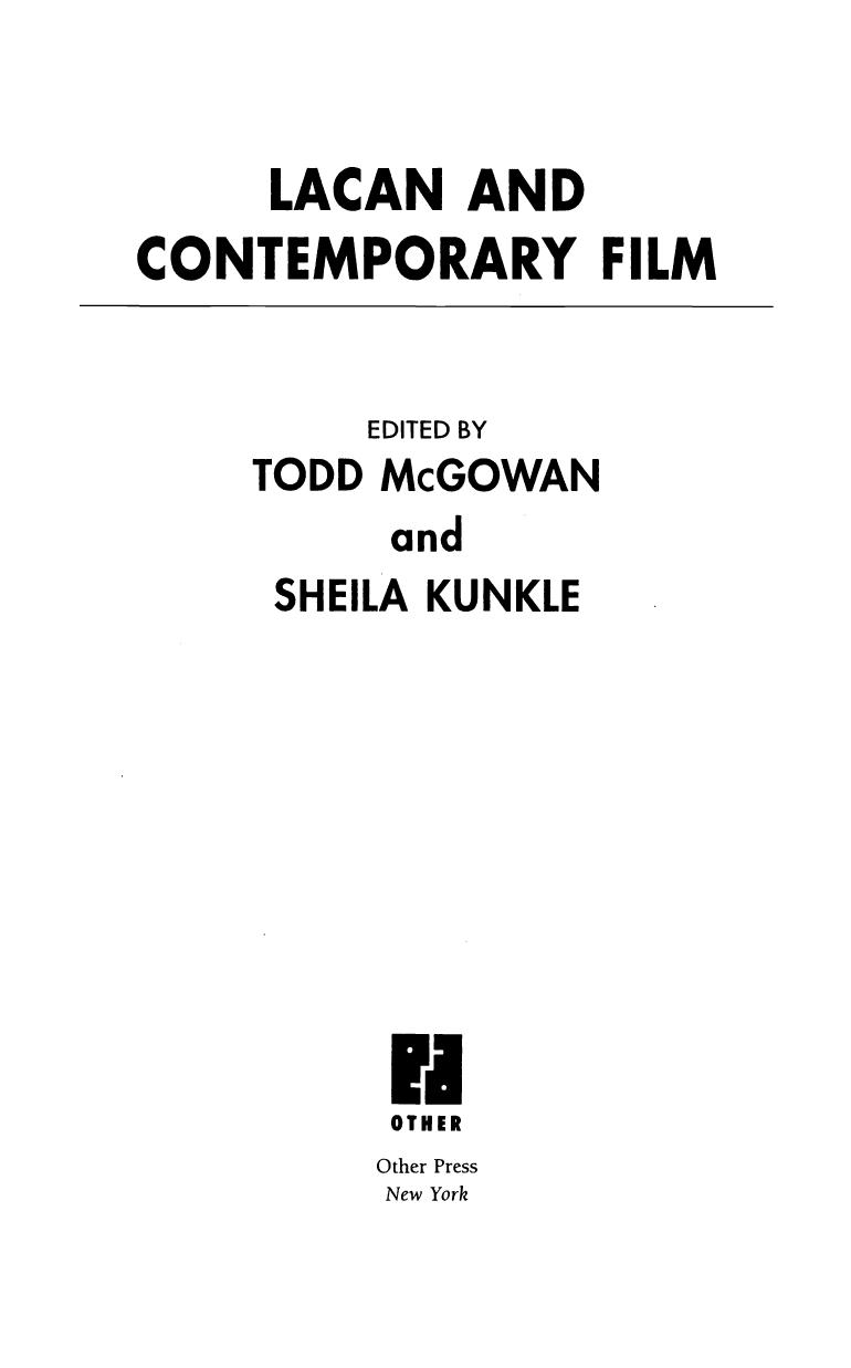 ebooksclub.org Lacan and Contemporary Film Contemporary Theory Series by Unknown