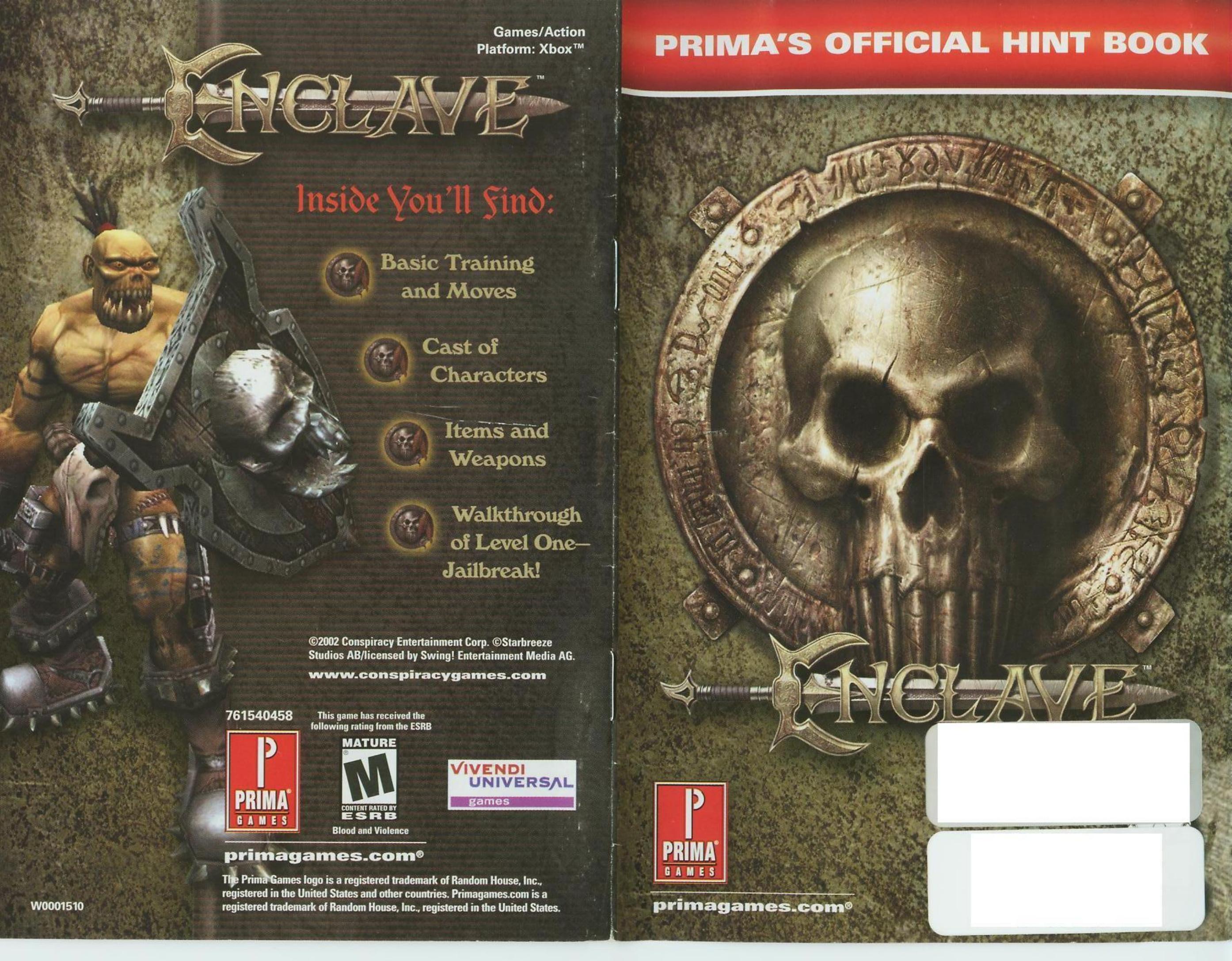 enclave prime hint book usa by Unknown