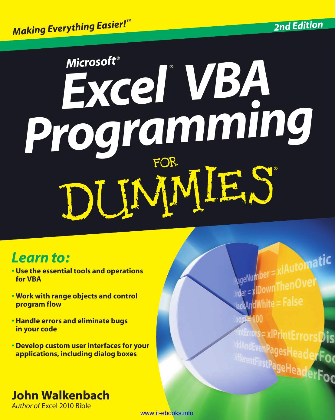 excel vba programming for dummies 2nd edition by Unknown