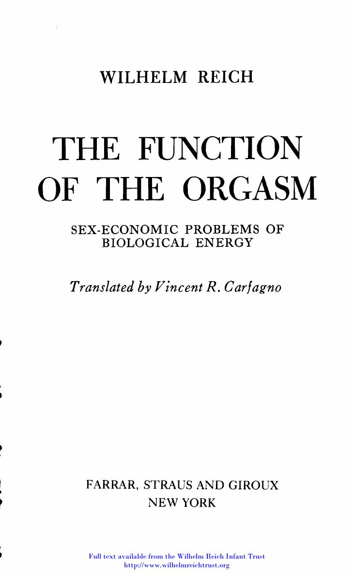 function of the orgasm by Unknown