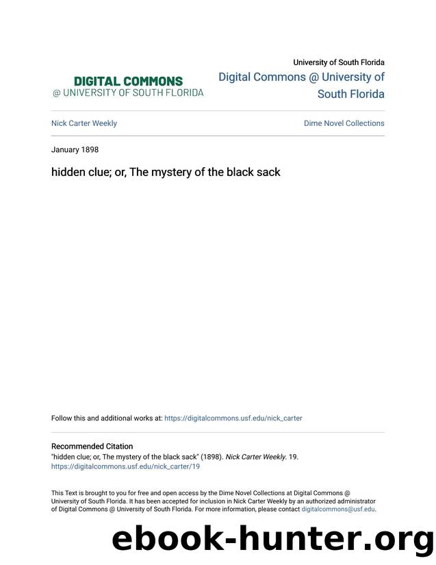 hidden clue; or, The mystery of the black sack by hidden clue; or The mystery of the black sack