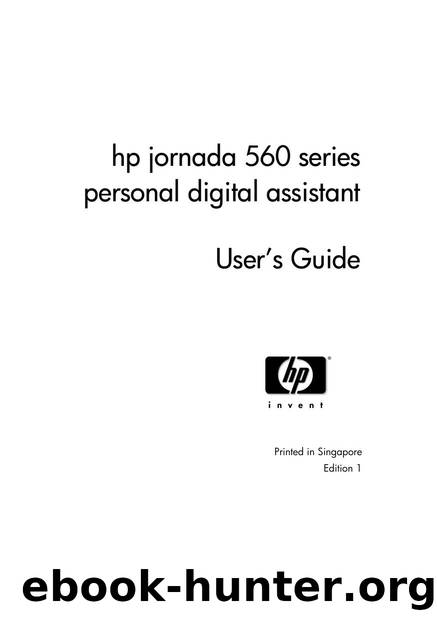 hp jornada 560 series user's guide by Washburn Communication