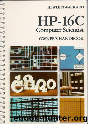 hp16c owner handbook by Unknown