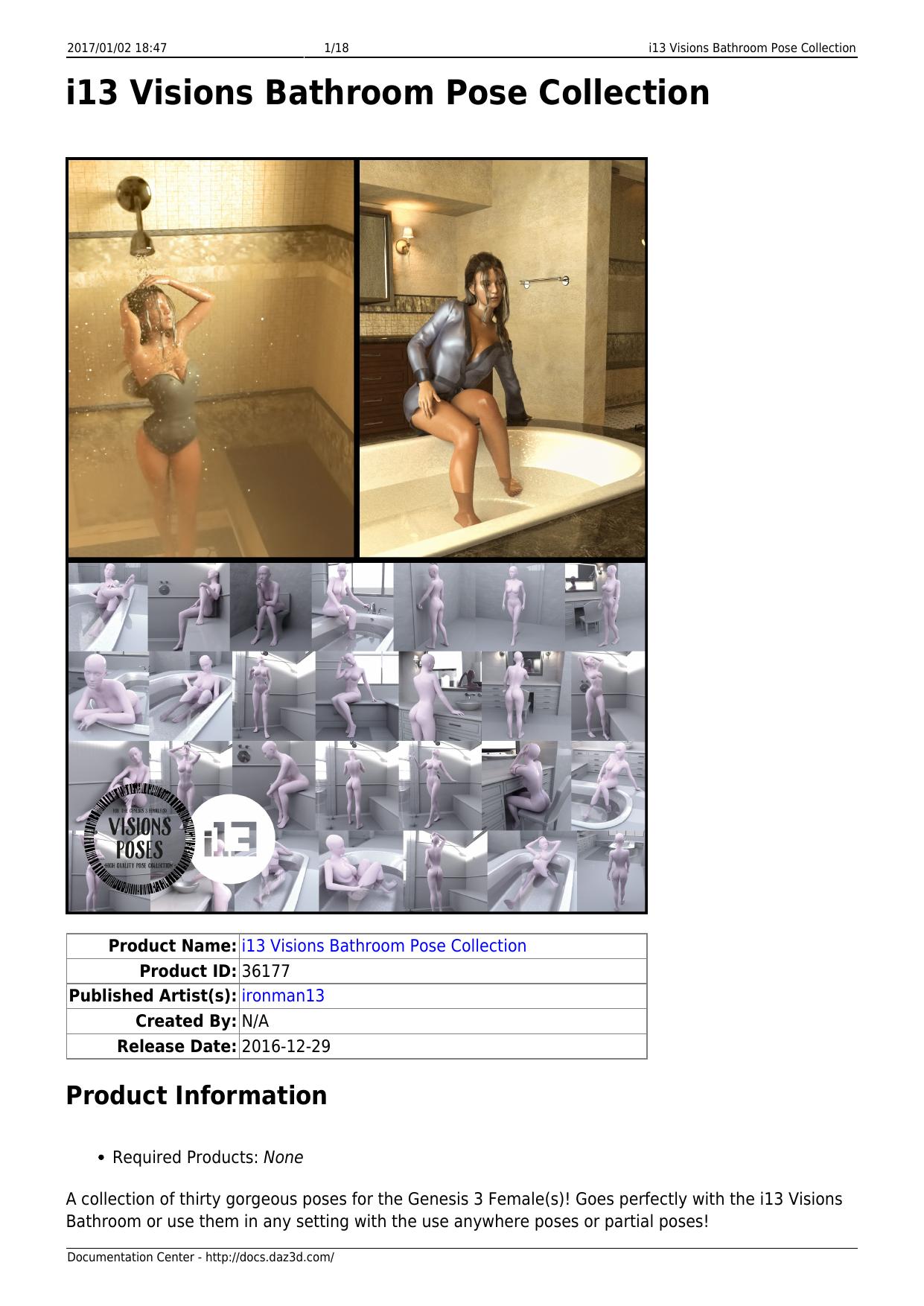 i13 Visions Bathroom Pose Collection by Unknown