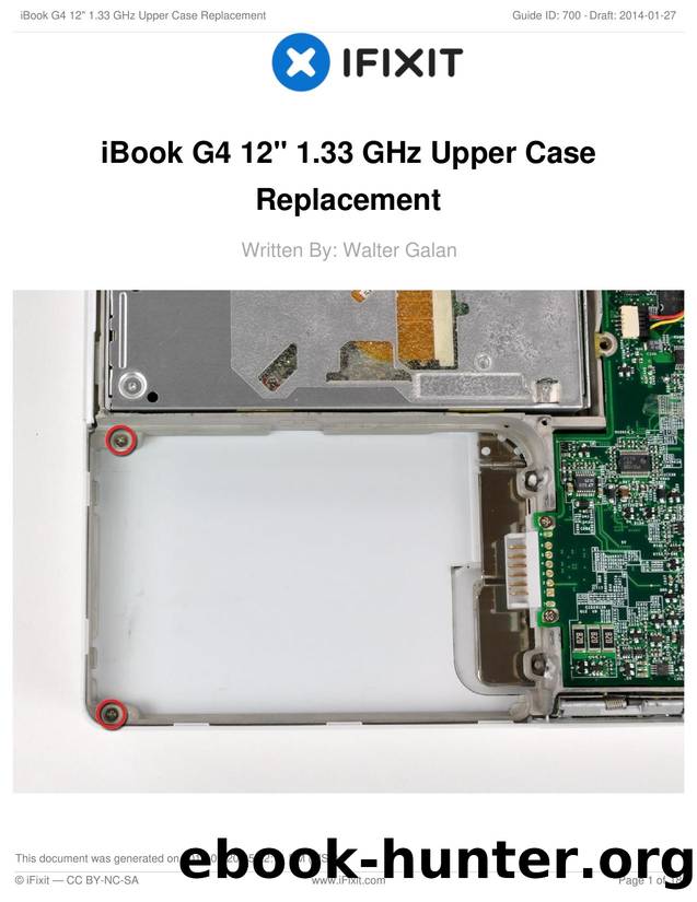 iBook G4 12" 1.33 GHz Upper Case Replacement by Unknown