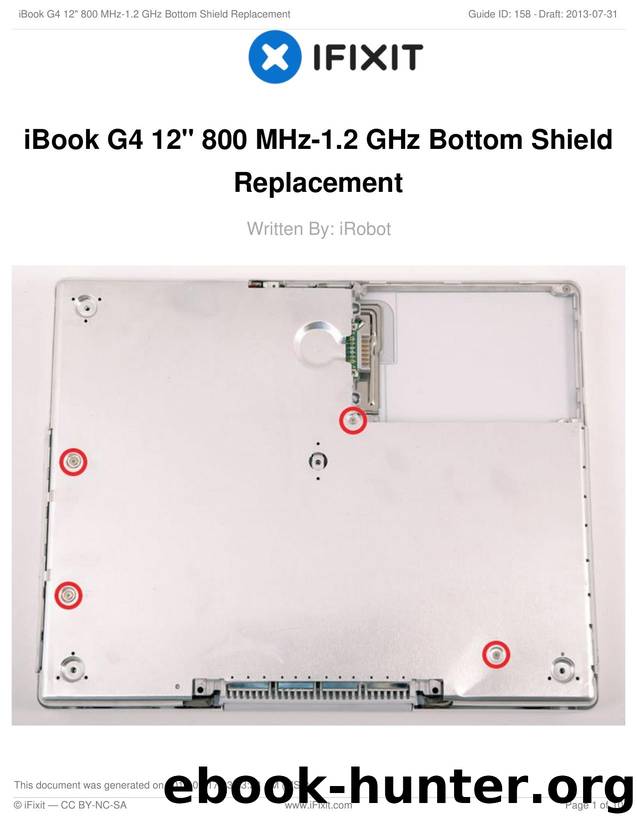 iBook G4 12" 800 MHz-1.2 GHz Bottom Shield Replacement by Unknown