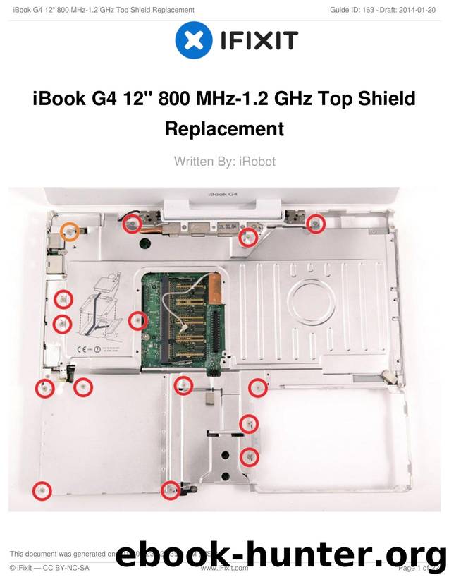 iBook G4 12" 800 MHz-1.2 GHz Top Shield Replacement by Unknown