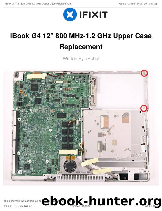 iBook G4 12" 800 MHz-1.2 GHz Upper Case Replacement by Unknown