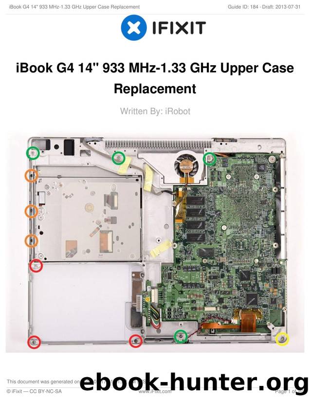 iBook G4 14" 933 MHz-1.33 GHz Upper Case Replacement by Unknown