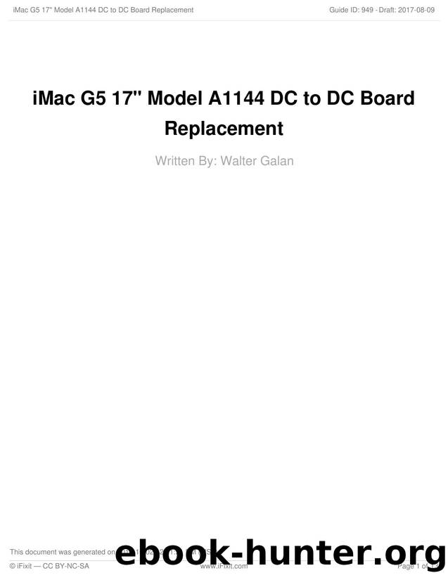 iMac G5 17 Model A1144 DC to DC Board Replacement by Unknown