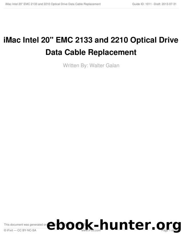 iMac Intel 20 EMC 2133 and 2210 Optical Drive Data Cable Replacement by Unknown