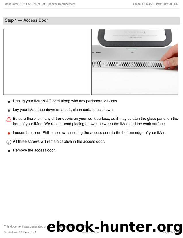 iMac Intel 21.5 EMC 2389 Left Speaker Replacement by Unknown