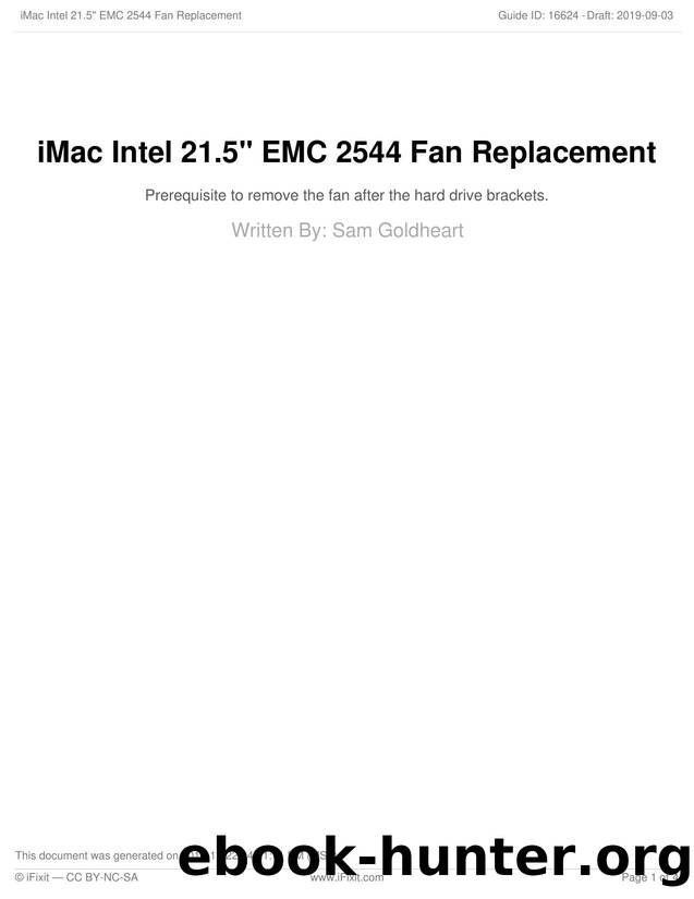 iMac Intel 21.5 EMC 2544 Fan Replacement by Unknown