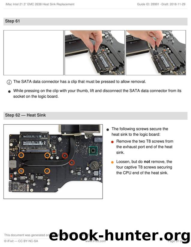 iMac Intel 21.5 EMC 2638 Heat Sink Replacement by Unknown
