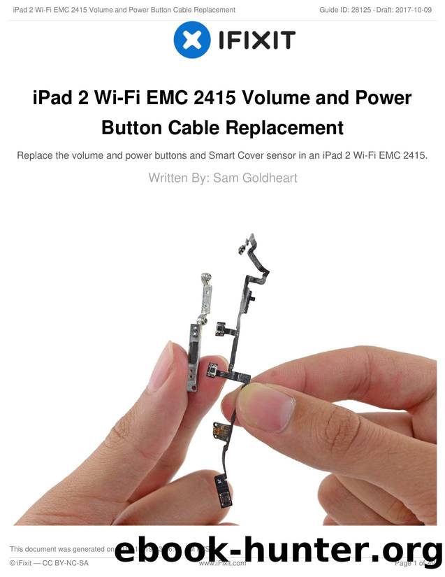iPad 2 Wi-Fi EMC 2415 Volume and Power Button Cable Replacement by Unknown