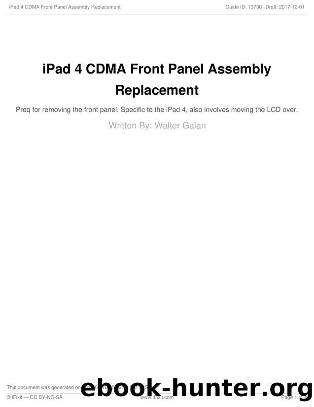 iPad 4 CDMA Front Panel Assembly Replacement [2] by Unknown