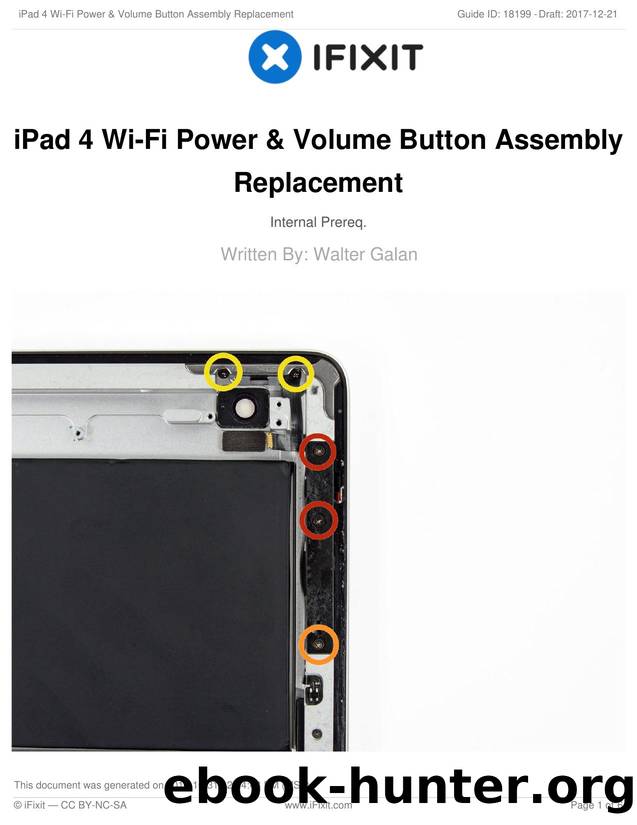 iPad 4 Wi-Fi Power & Volume Button Assembly Replacement by Unknown