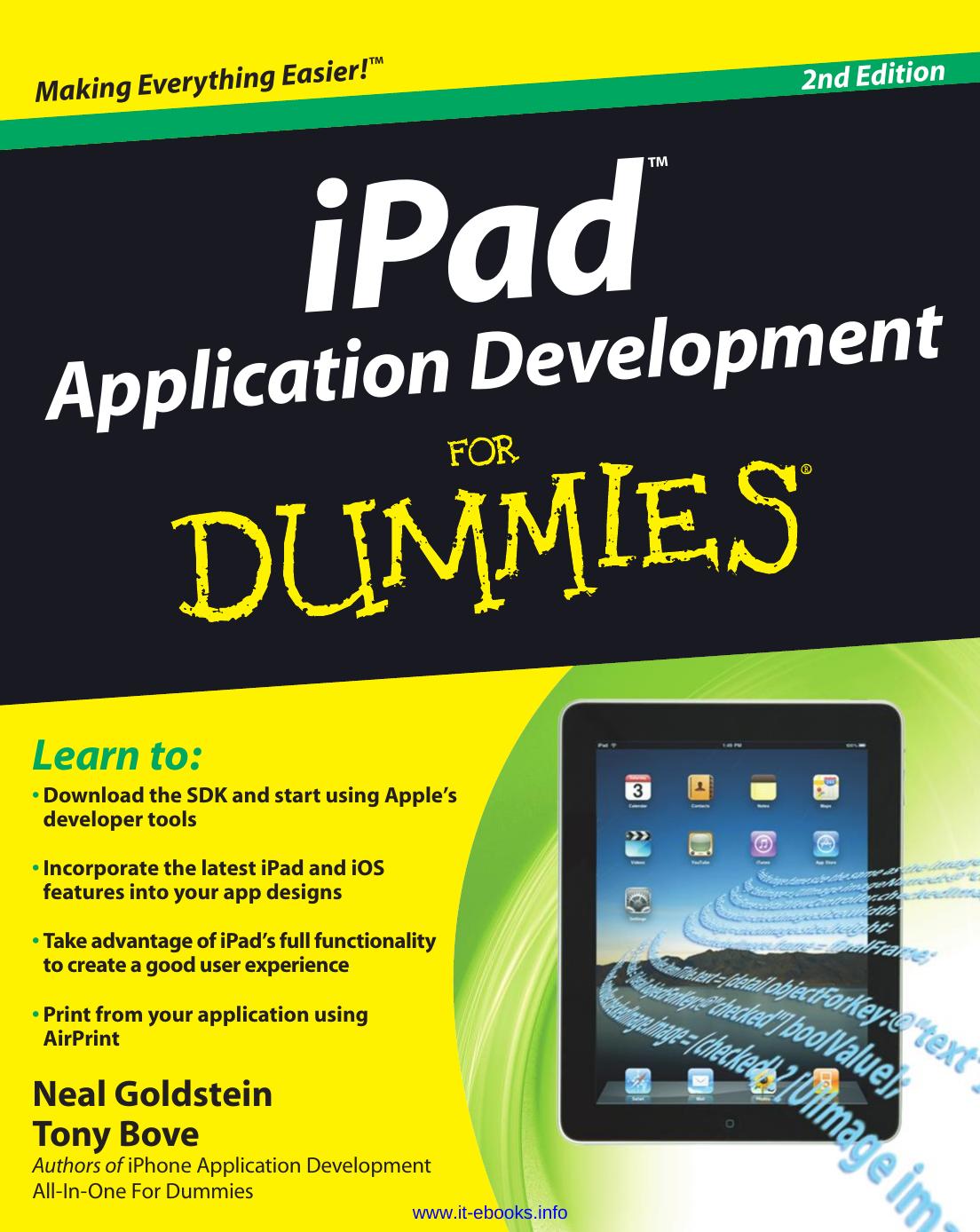 iPad Application Development For Dummies 2nd Edition by Unknown