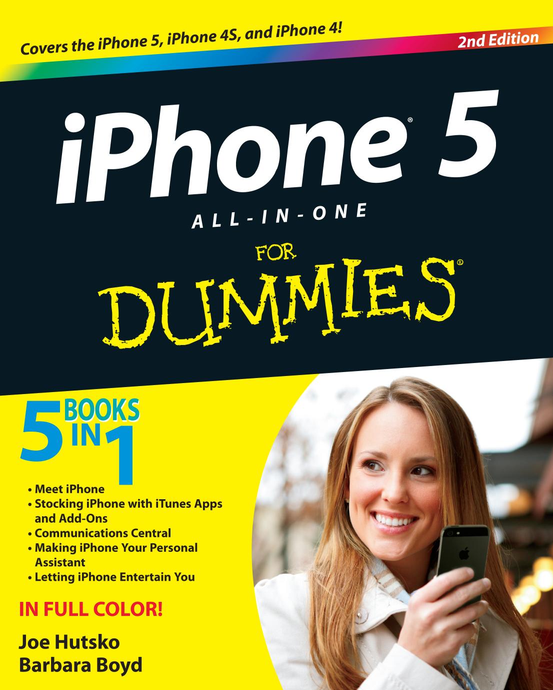 iPhone 5 All-in-One For Dummies by Joe Hutsko Barbara Boyd