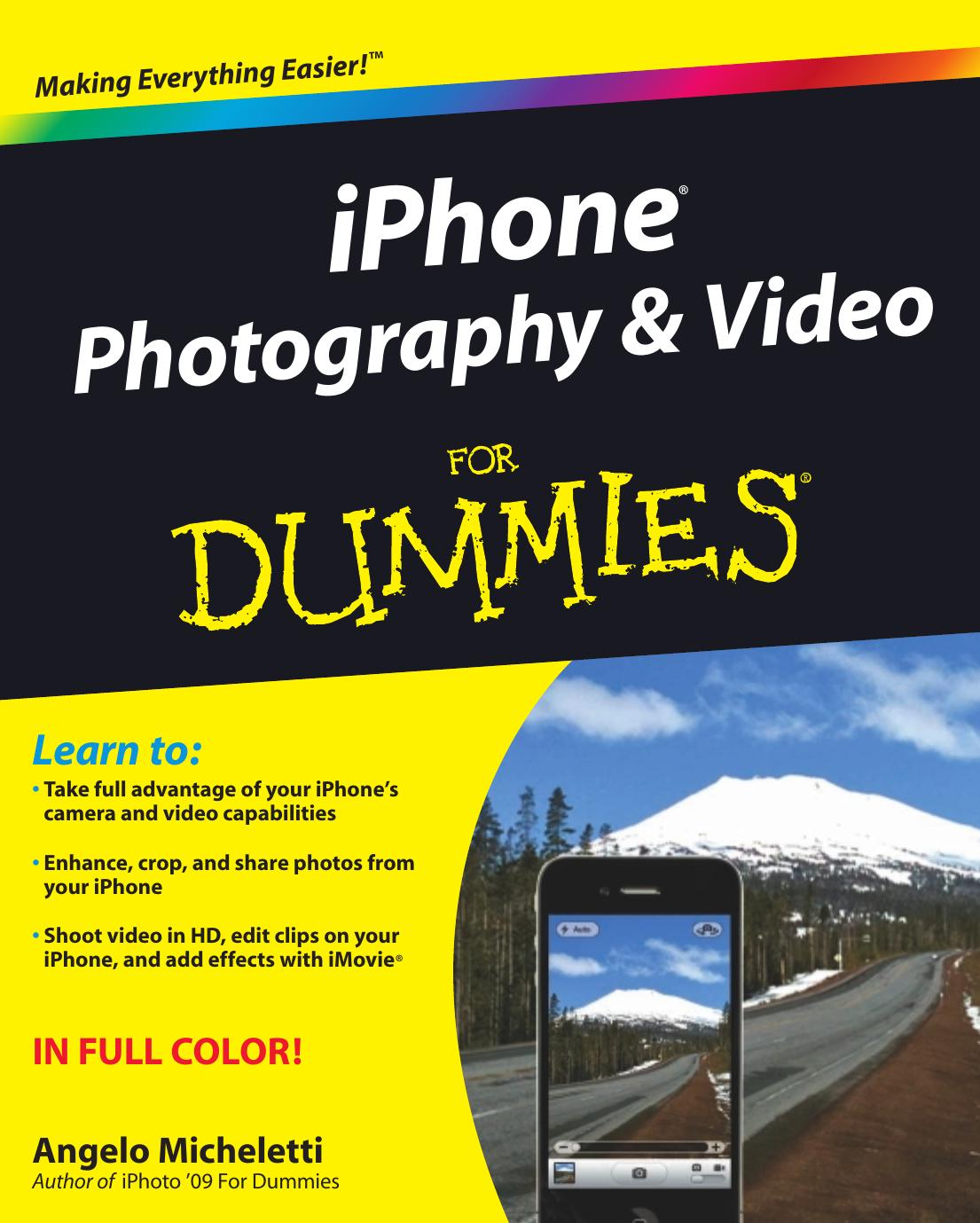 iPhone Photography and Video for Dummies by Angelo Micheletti
