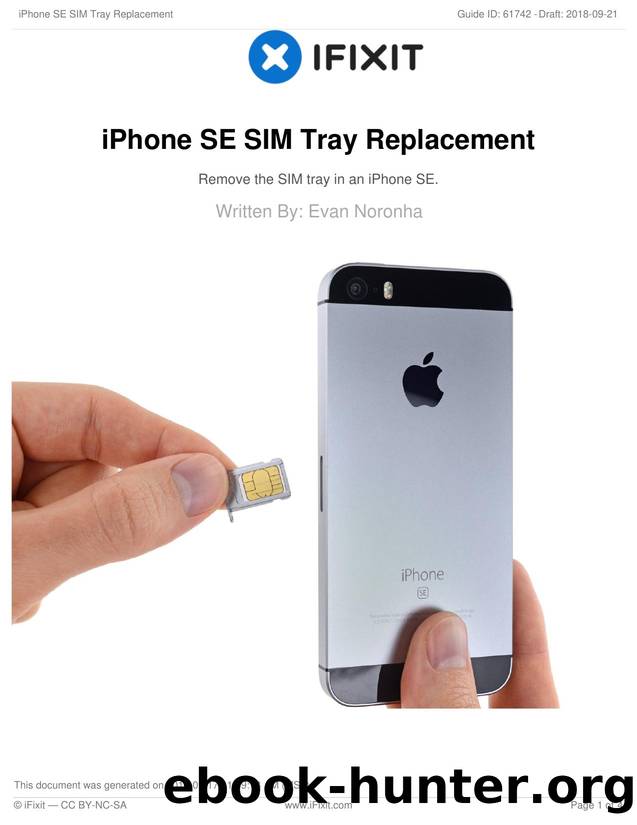 iPhone SE SIM Tray Replacement by Unknown