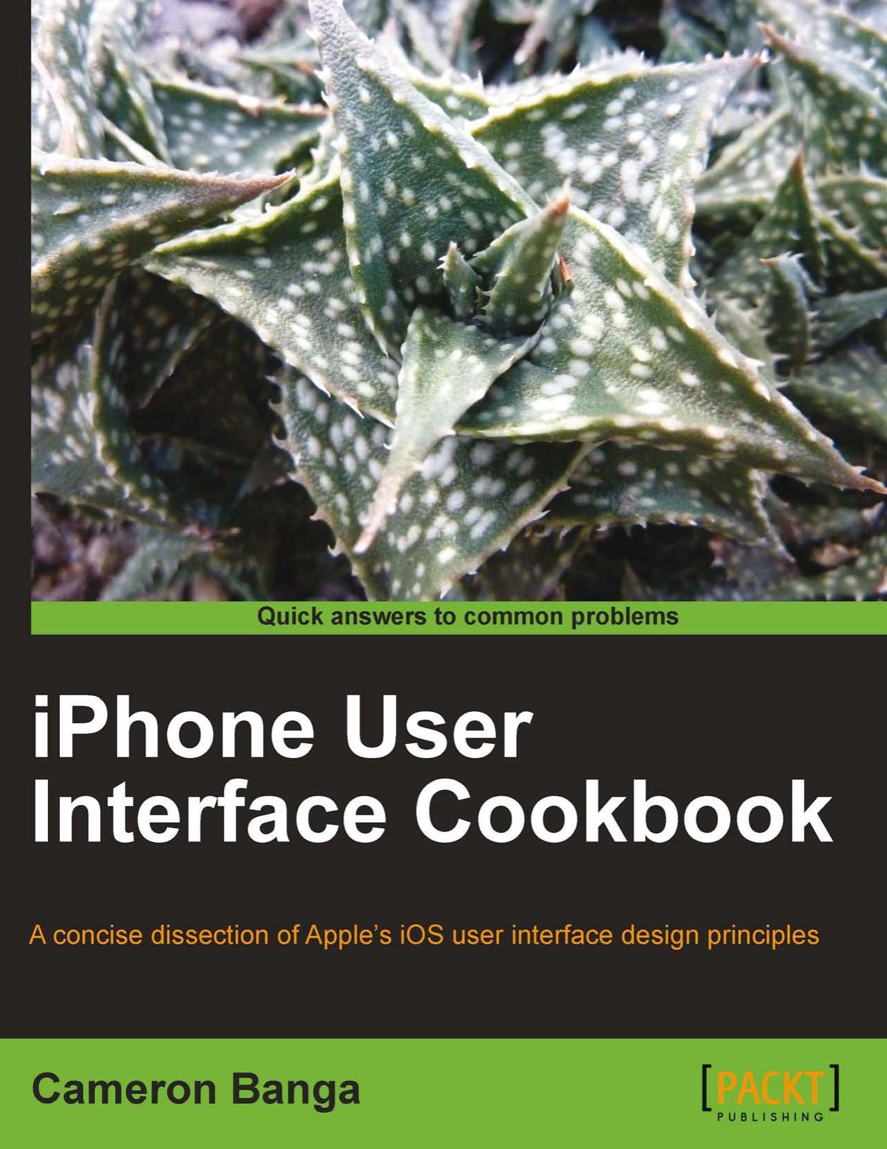 iPhone User Interface Cookbook by Cameron Banga