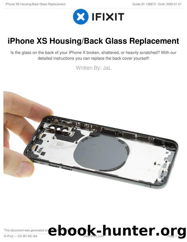 iPhone XS HousingBack Glass Replacement by Unknown