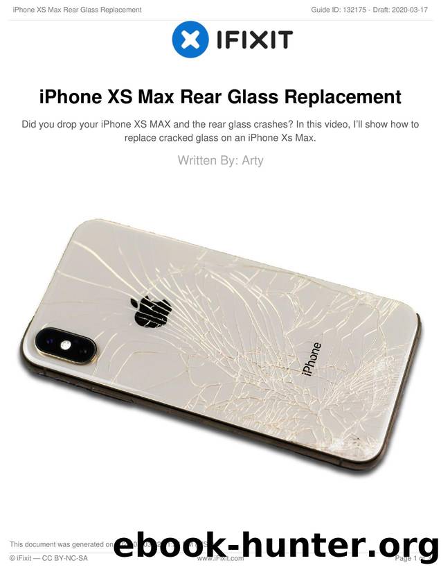 iPhone XS Max Rear Glass Replacement by Unknown