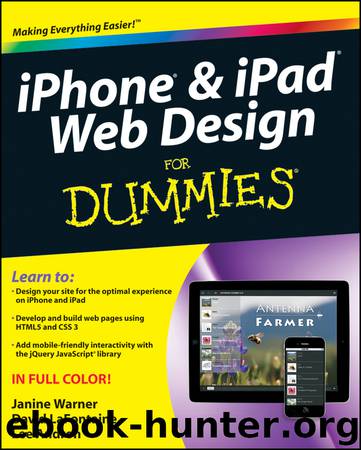 iPhone and iPad Web Design For Dummies by Janine Warner David LaFontaine & Lee Andron