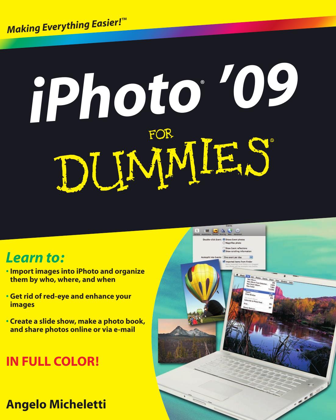 iPhoto '09 For Dummies by Angelo Micheletti