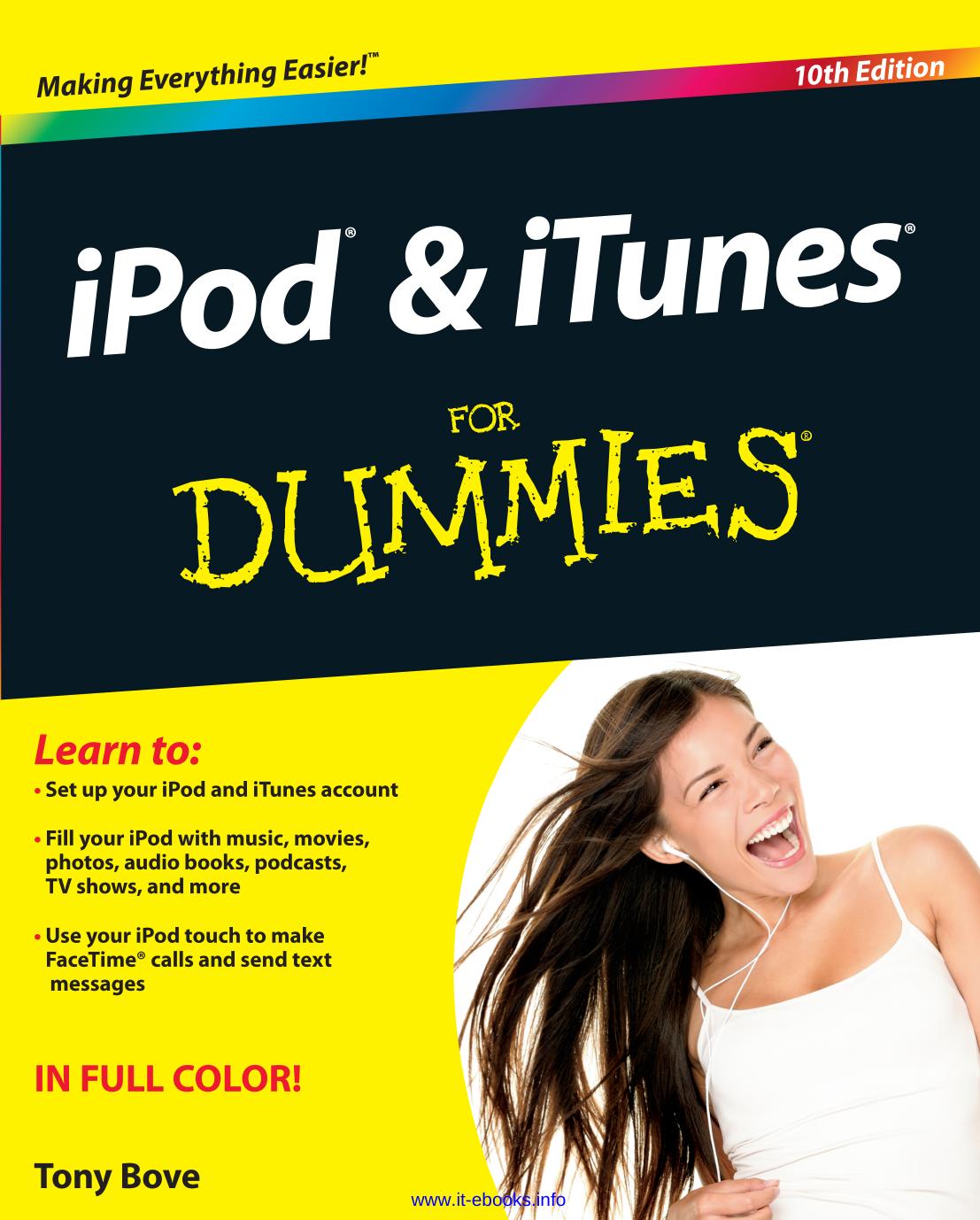 iPod and iTunes For Dummies, 10th Edition by Tony Bove