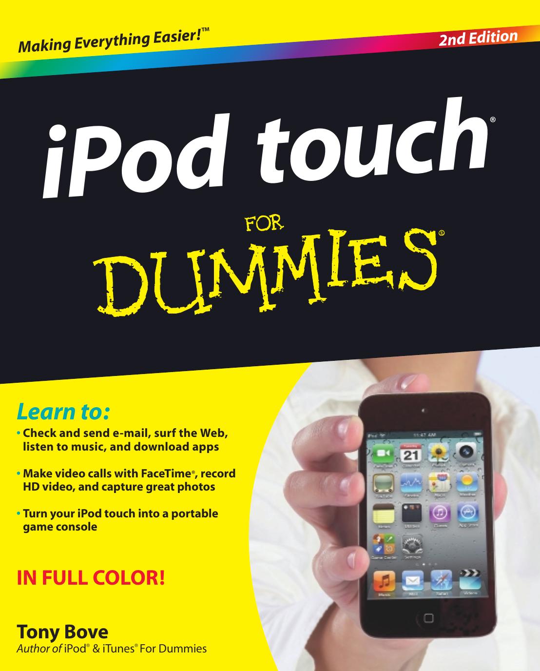 iPod touch For Dummies by Tony Bove