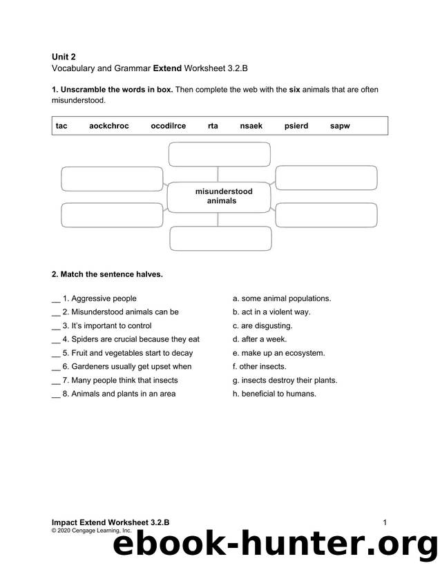impact 3 unit 2 v and g extend worksheet 3.2.b by Unknown
