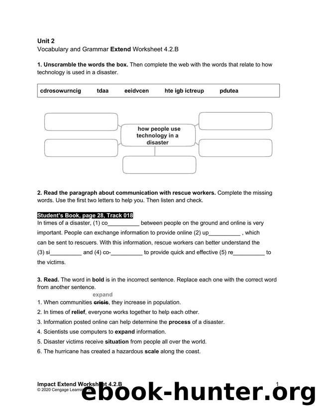 impact 4 unit 2 v and g extend worksheet 4.2.b by Unknown