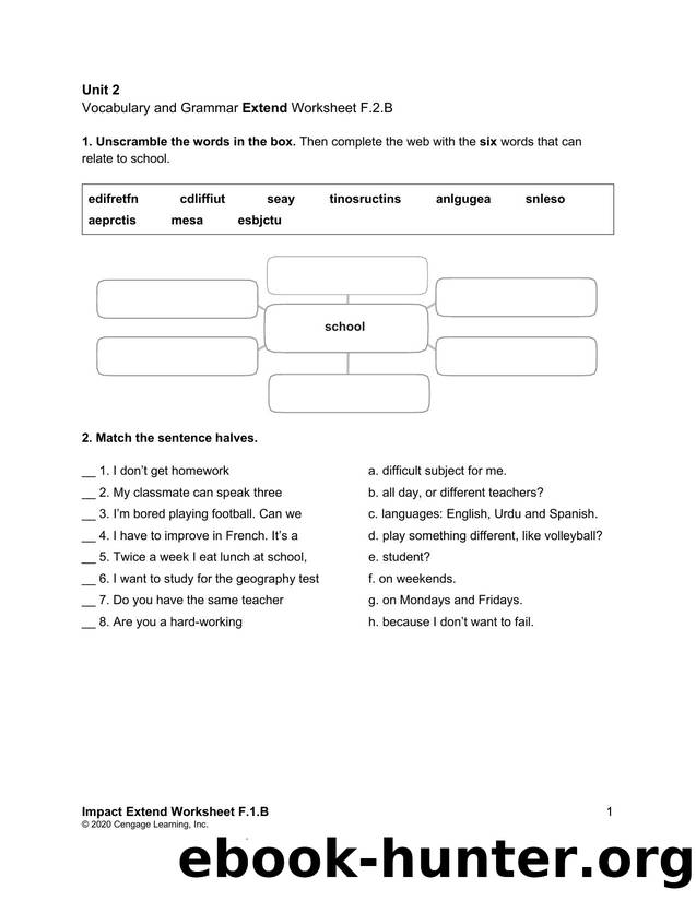 impact f unit 2 v and g extend worksheet f.2.b by Unknown