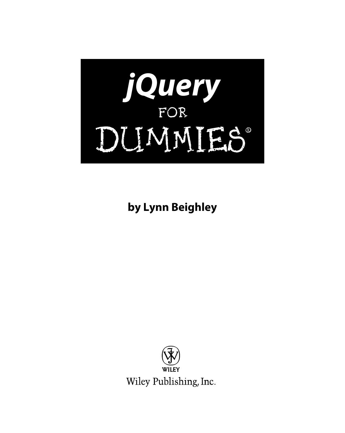 jQuery for dummies by Lynn Beighley
