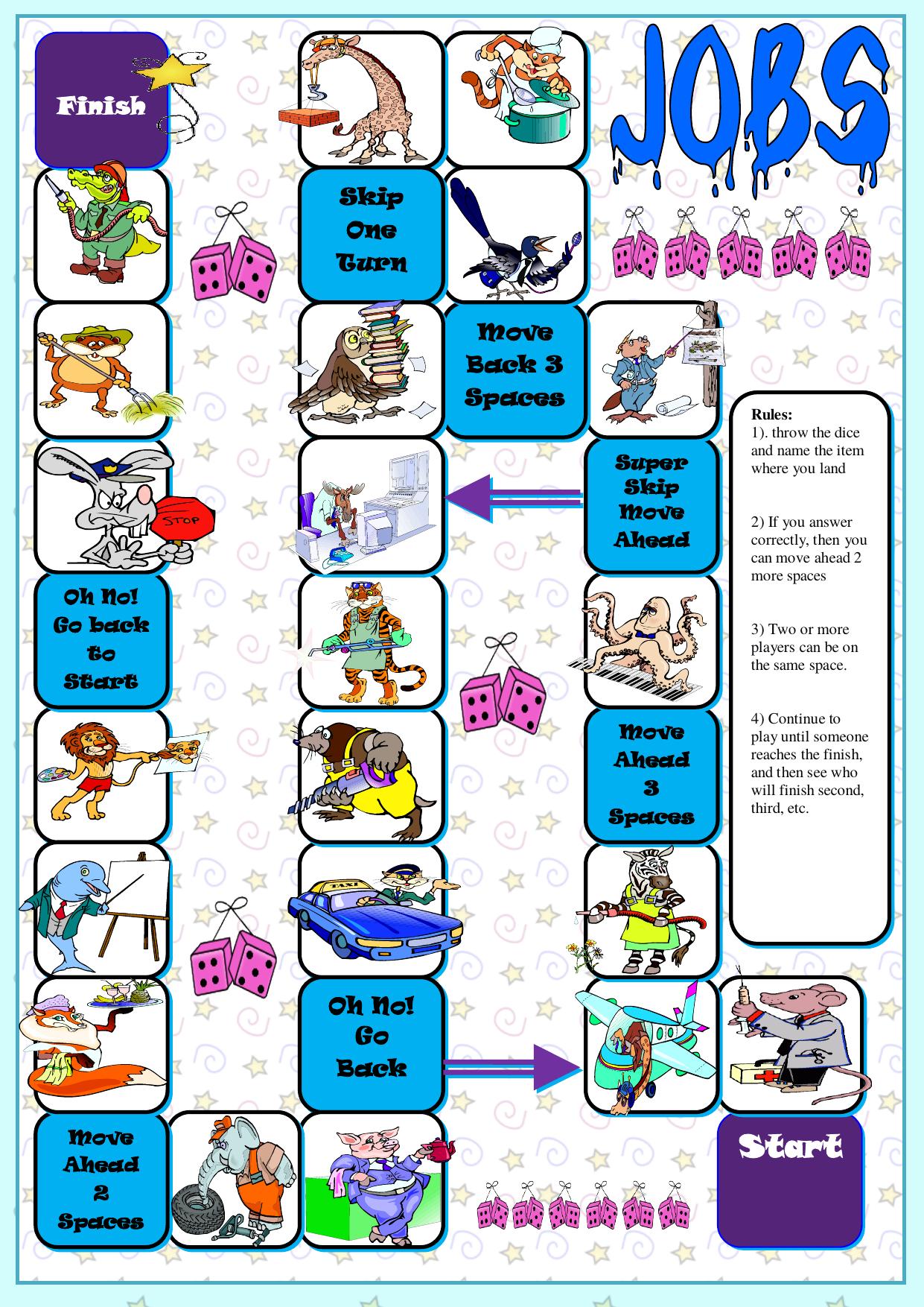 jobs-board-game-animals by Vanda Mata