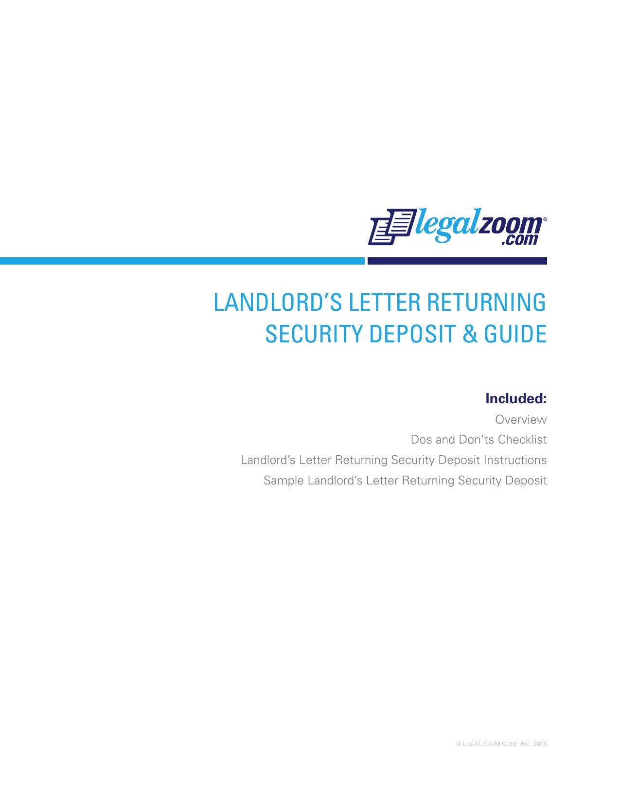 landlords-letter-returning-security-deposit by unknow