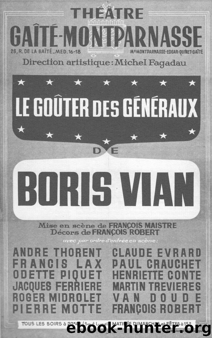 le goûter des généraux (première version) by Boris Vian
