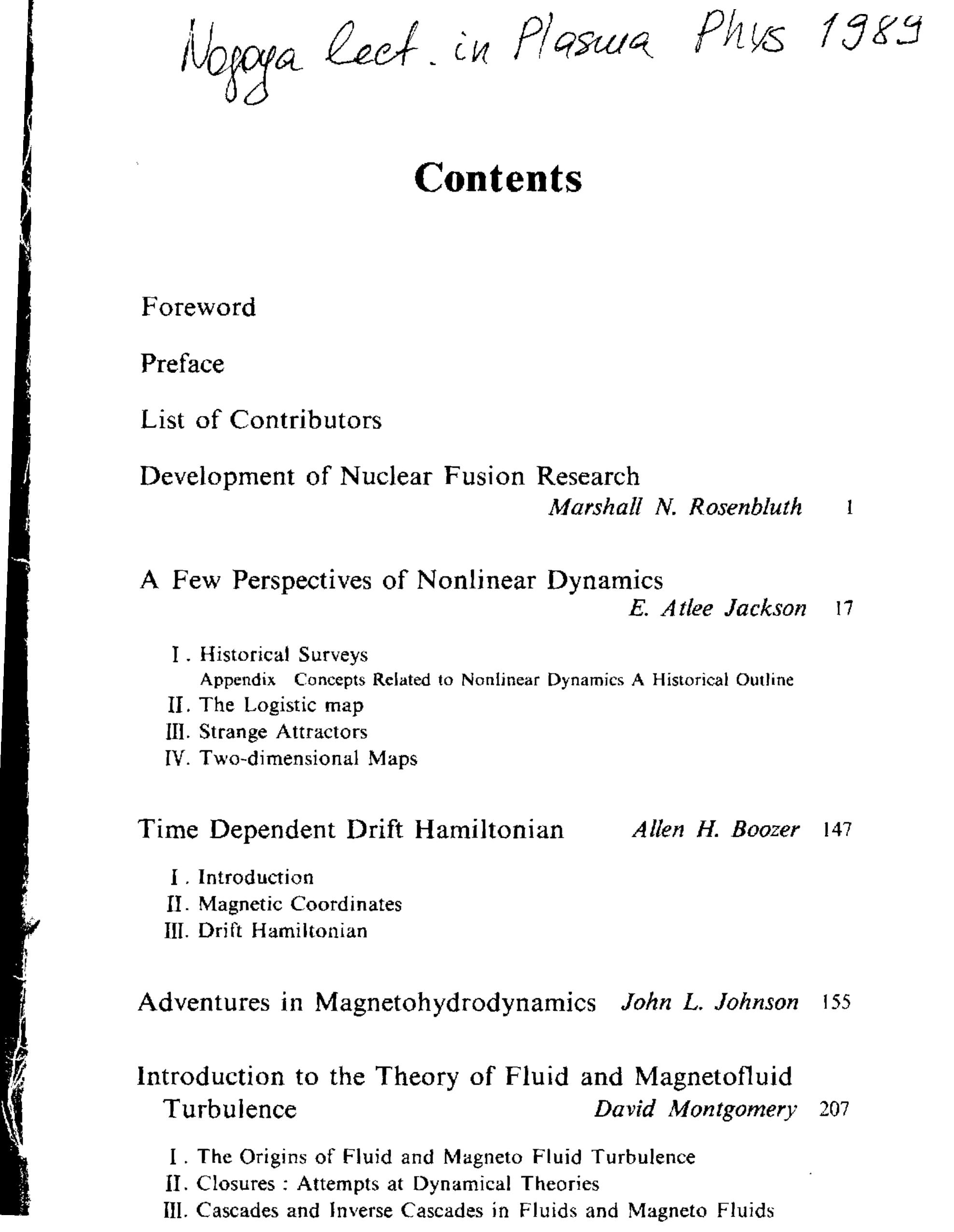 lecture in plasma physics by Nogoya