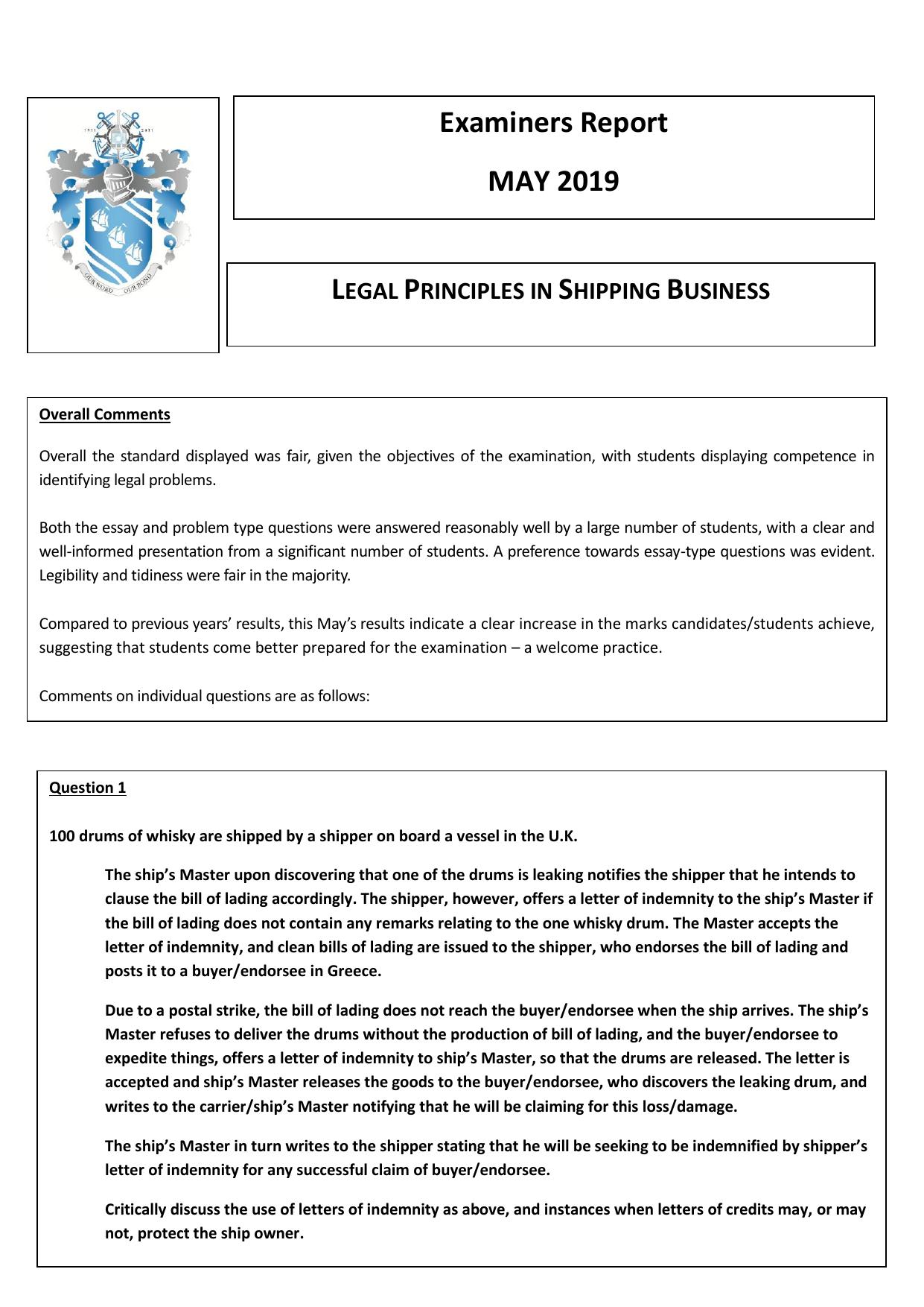legal principles in shipping business by Nicholas Kouladis